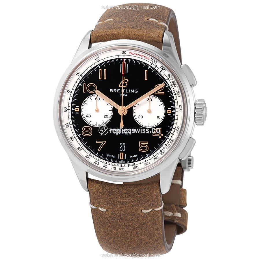 Breitling Premier AB0118A21B1X1 Replica: Black Dial, Automatic Movement, Steel Case Watch