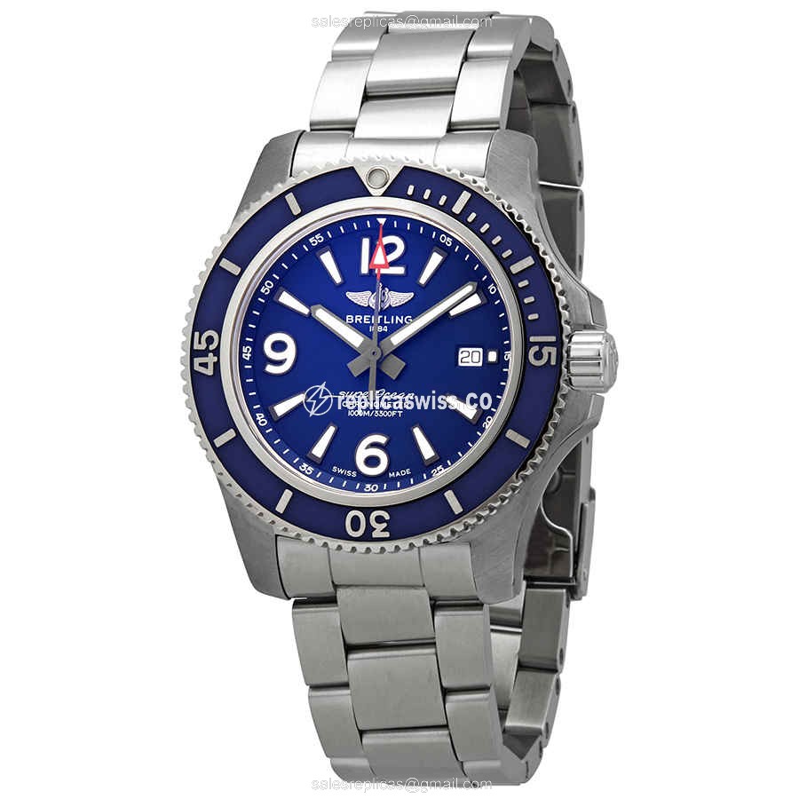 Breitling Superocean 44 Replica | Automatic Movement, Blue Dial, Stainless Steel Case Watch