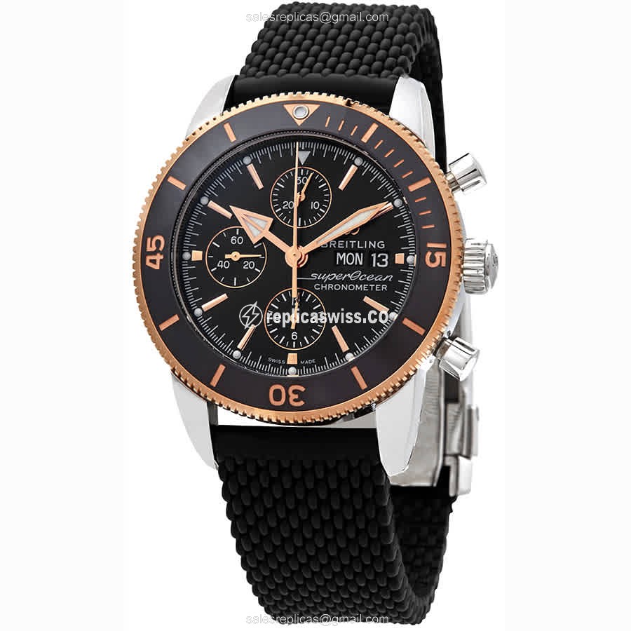 Breitling SuperOcean Heritage Automatic Replica | Black Dial & Stainless Steel Case Watch