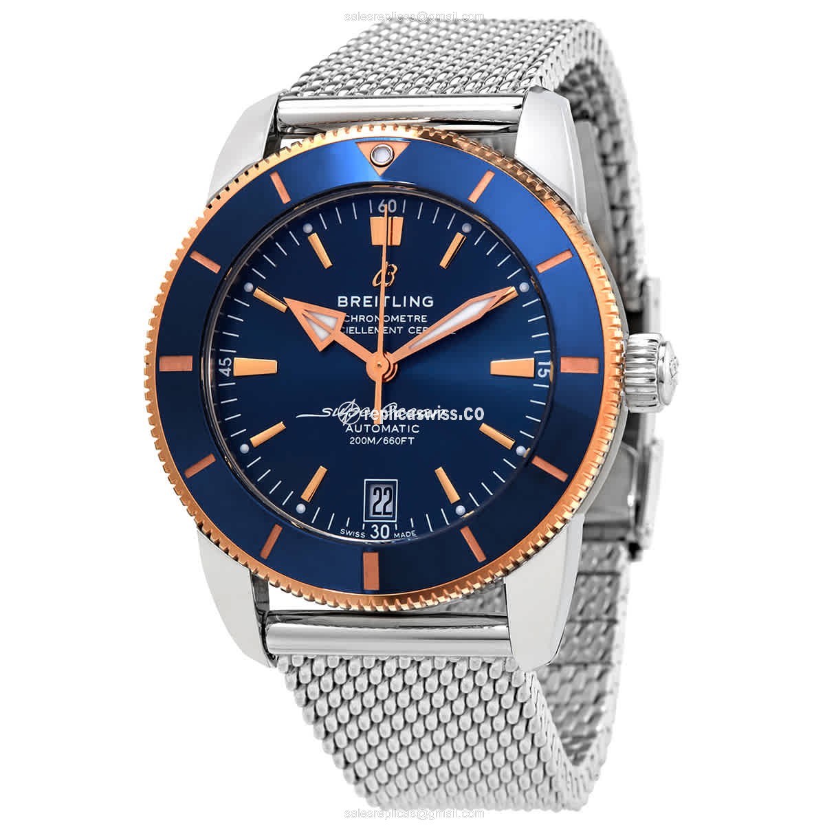 Breitling Superocean Heritage Replica | Automatic Movement, Blue Dial, Stainless Steel Case Watch