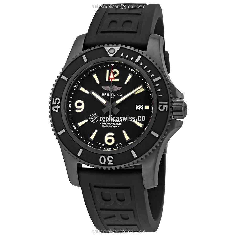 Breitling Superocean M17368B71B1S1 Replica | Automatic Movement, Black Canvas Strap Watch