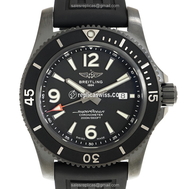 Breitling Superocean M17368B71B1S2 | Automatic Movement, Black Dial & Rubber Strap Watch