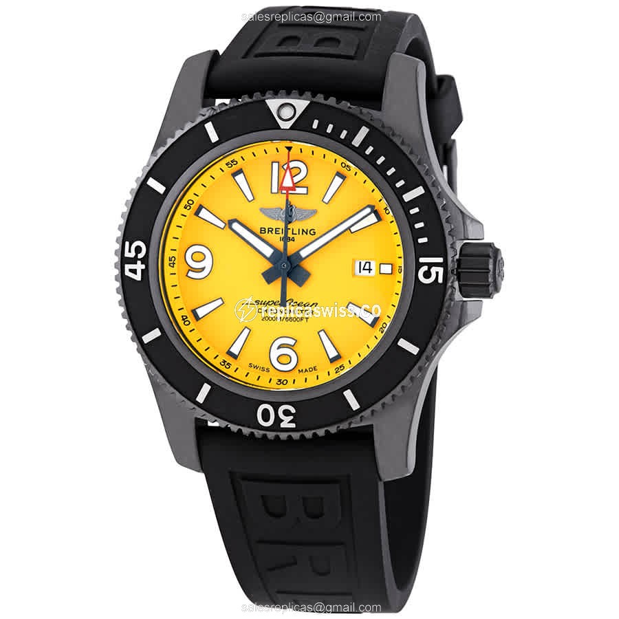 Breitling SuperOcean M17368D71I1S1 Replica in Yellow Dial & Steel Case, Automatic Movement Watch