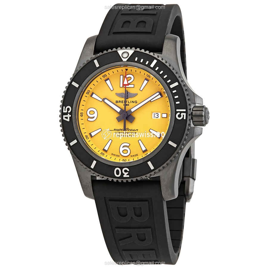 Breitling Superocean M17368D71I1S2 Replica in Yellow Dial & Steel Case, Automatic Movement Watch