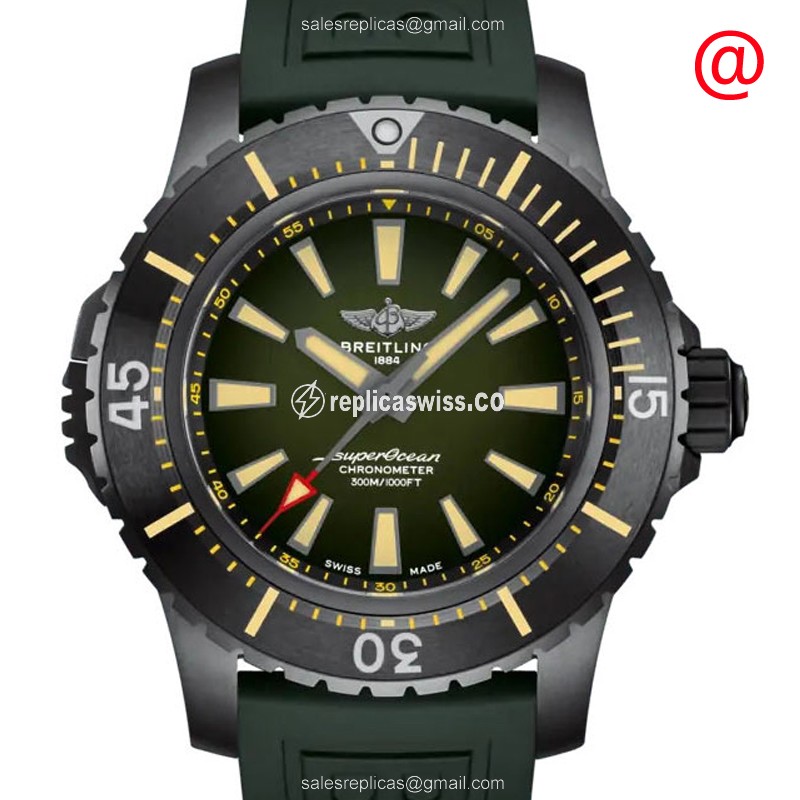 Breitling Superocean V17369241L1S2 Replica, Automatic Movement, Green Titanium Case Watch