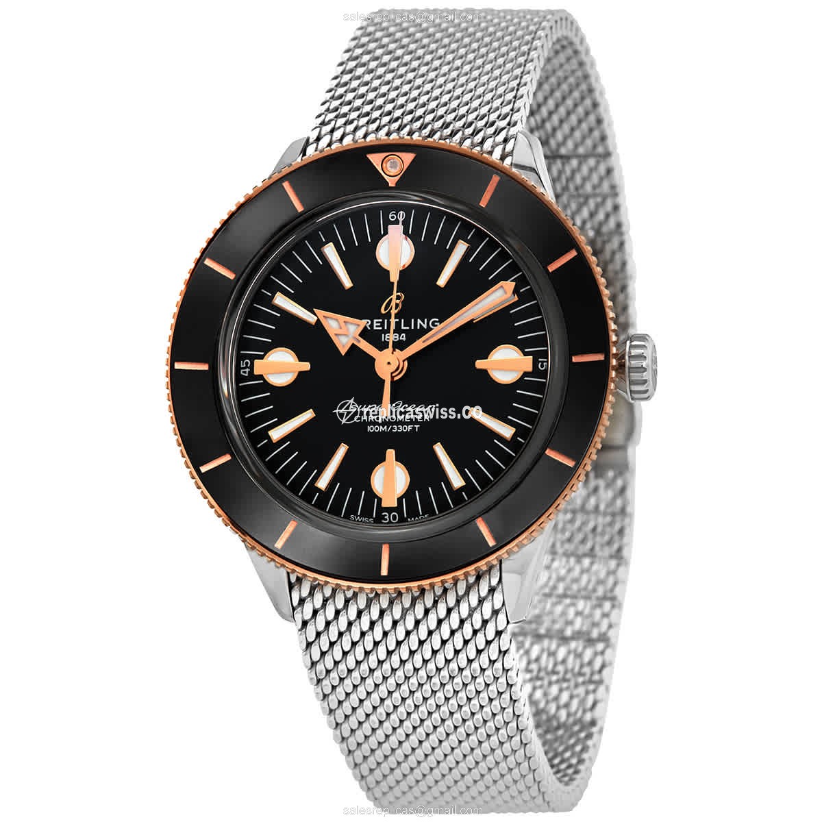 Breitling U10370121B1A1 Superocean Heritage Replica in 18kt Rose Gold & Steel, Automatic Movement &