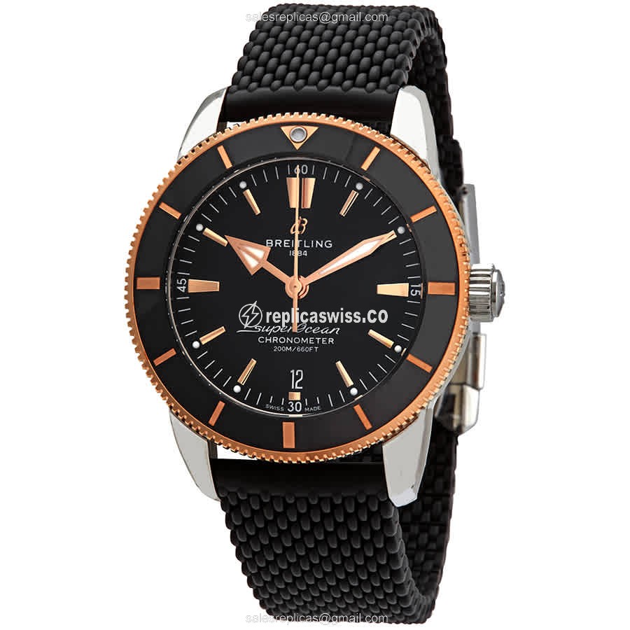 Breitling UB2030121B1S1 Superocean Heritage Replica, Automatic Black Dial & Steel Case Watch