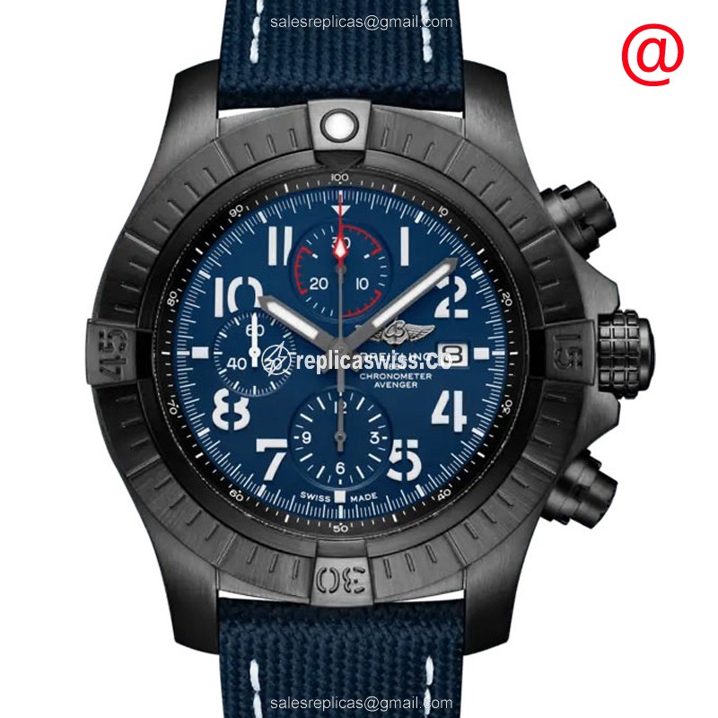 Breitling V13375101C1X2 Replica Avenger Chrono, Blue Titanium Case, Automatic Movement Watch