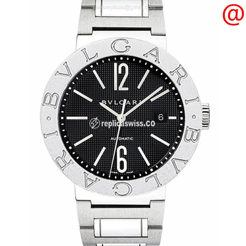 Bulgari 101382 Replica Watch | Automatic Movement | Black Dial | Stainless Steel Case