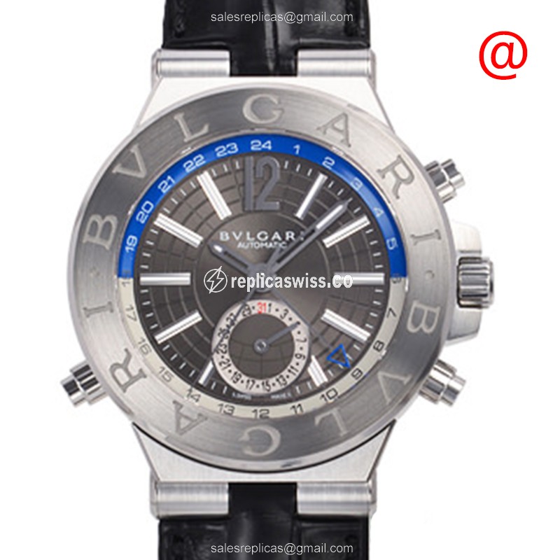 Bulgari 101632 DIAGONO Automatic Replica, Stainless Steel Case, Gray Dial Watch