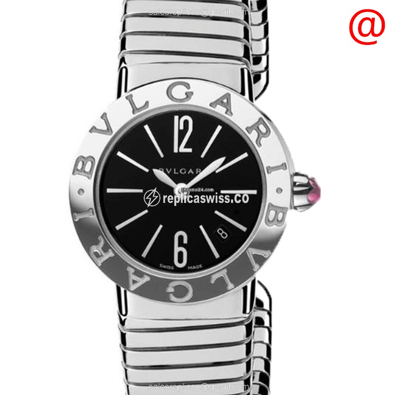 Bulgari 102097 Replica Watch | Black Dial, Stainless Steel Case & Quartz Movement