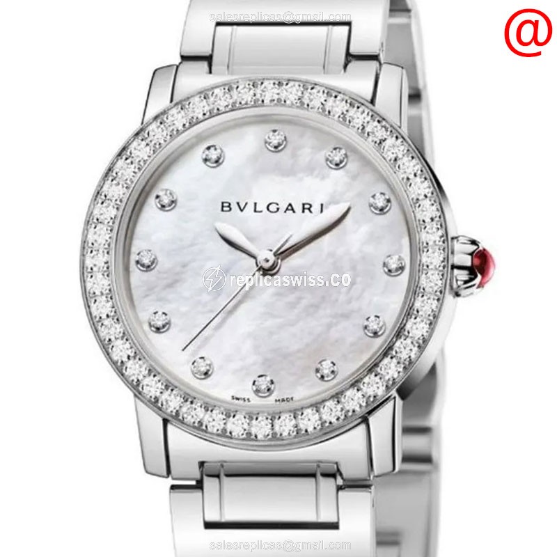 Bulgari 102375 Replica Watch | Automatic Movement, White Dial, Stainless Steel Case