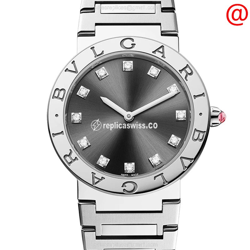 Bulgari 102567 Timepiece in Stainless Steel & Automatic Movement, Sleek Gray Dial Watch