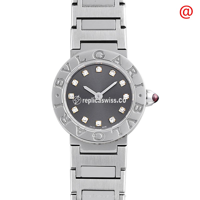 Bulgari 102942 Replica with Gray Dial & Stainless Steel Case, Quartz Movement Watch