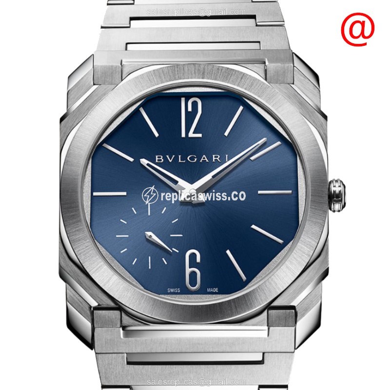 Bulgari 103431 OCTO Finissimo Replica, Automatic Movement, Blue Dial, Steel Case Watch