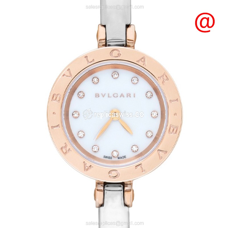 Bulgari B.ZERO1 Quartz Replica, 18kt Rose Gold Case, White Dial for Elegant Timekeeping Watch
