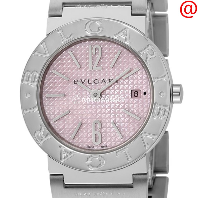 Bulgari BB26C2SSD/JA Timepiece | Pink Dial, Steel Case, Elegant Silver Clasp Watch
