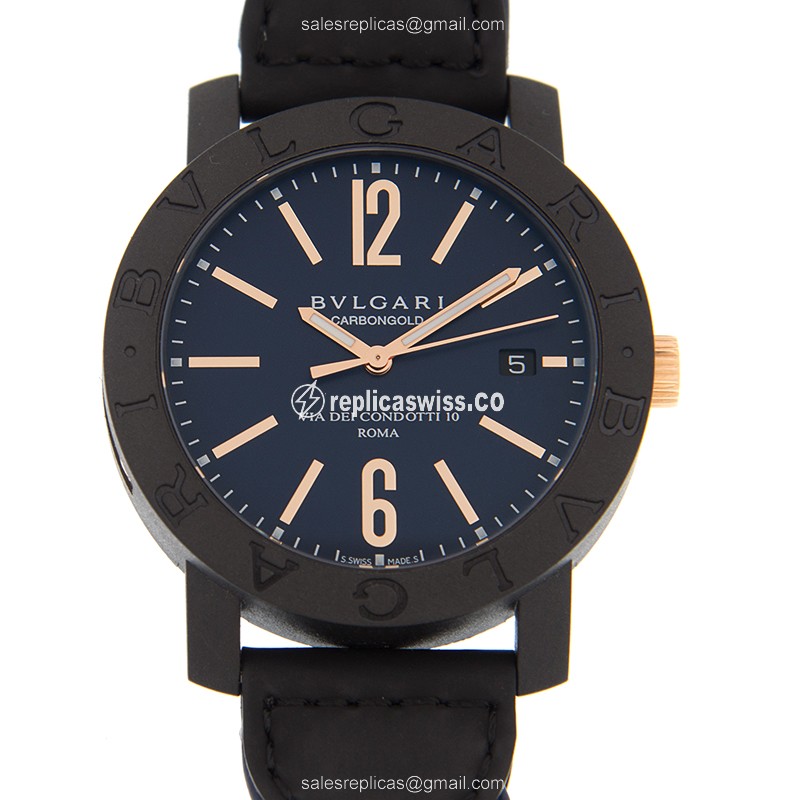 Bulgari BBP40C3CGLD Automatic Blue Dial钛金属表带复刻腕表 Watch
