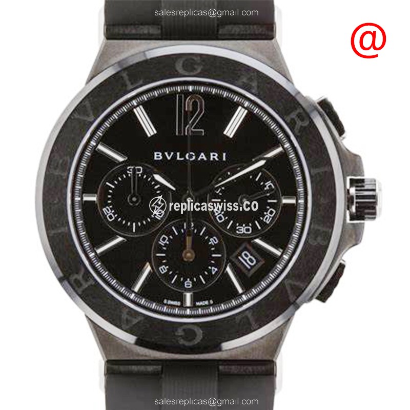 Bulgari DIAGONO 102122 Replica Watch | Automatic Movement, Black Dial, Stainless Steel Case