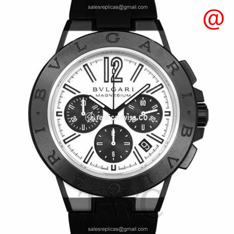 Bulgari Diagono 102305 Replica in Stainless Steel Case, Automatic Movement, White Dial Watch