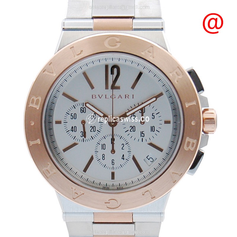 Bulgari Diagono 102332 Replica, Automatic Movement, White Dial, Steel Case & Band Watch