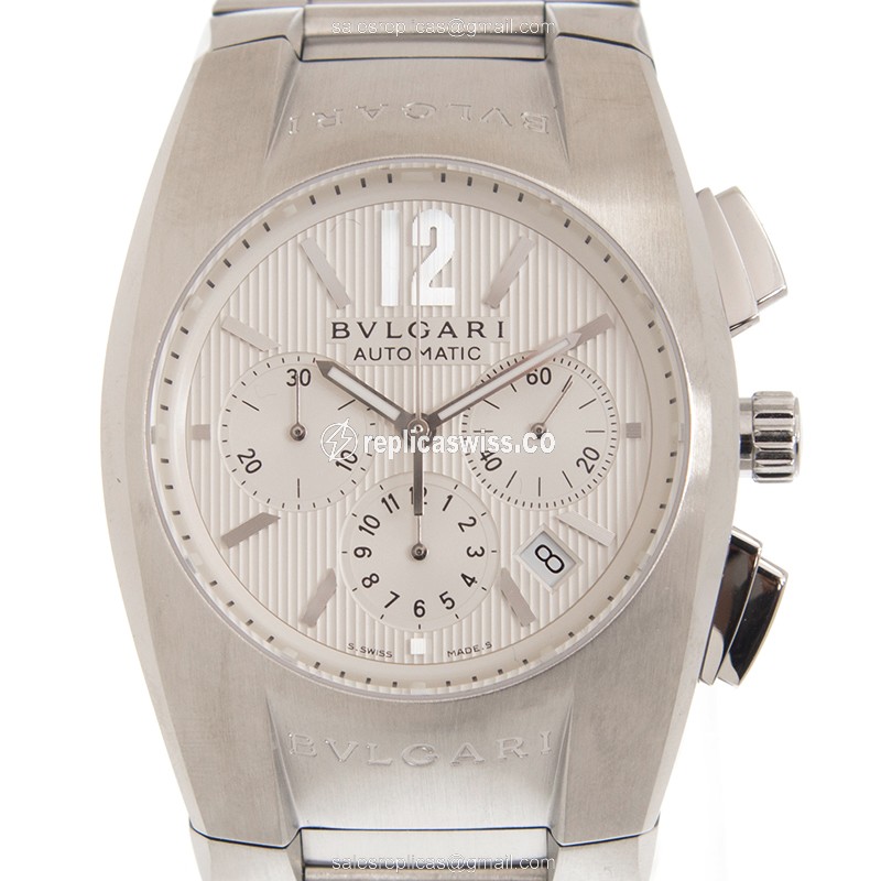 Bulgari Ergon Replica in Stainless Steel Case, Automatic Movement & White Dial Watch