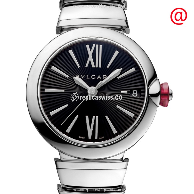 Bulgari LVCEA Automatic Replica in Black Dial & Stainless Steel Case Watch