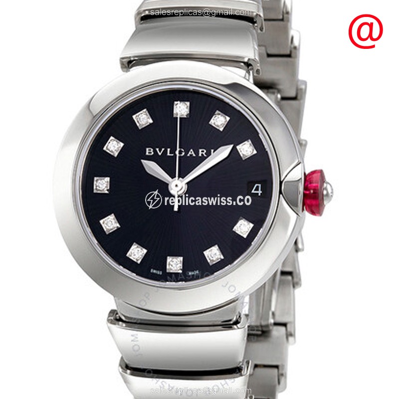 Bulgari LVCEA Automatic Replica in Blue Dial & Stainless Steel Case Watch