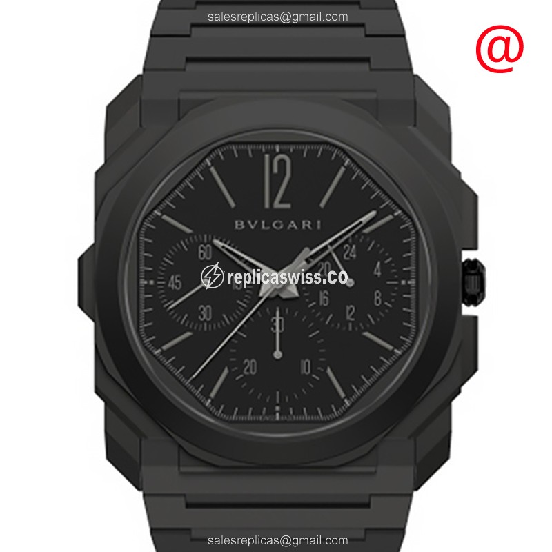 Bulgari Octo Finissimo Replica in Black Ceramic, Automatic Movement & Sapphire Crystal Watch