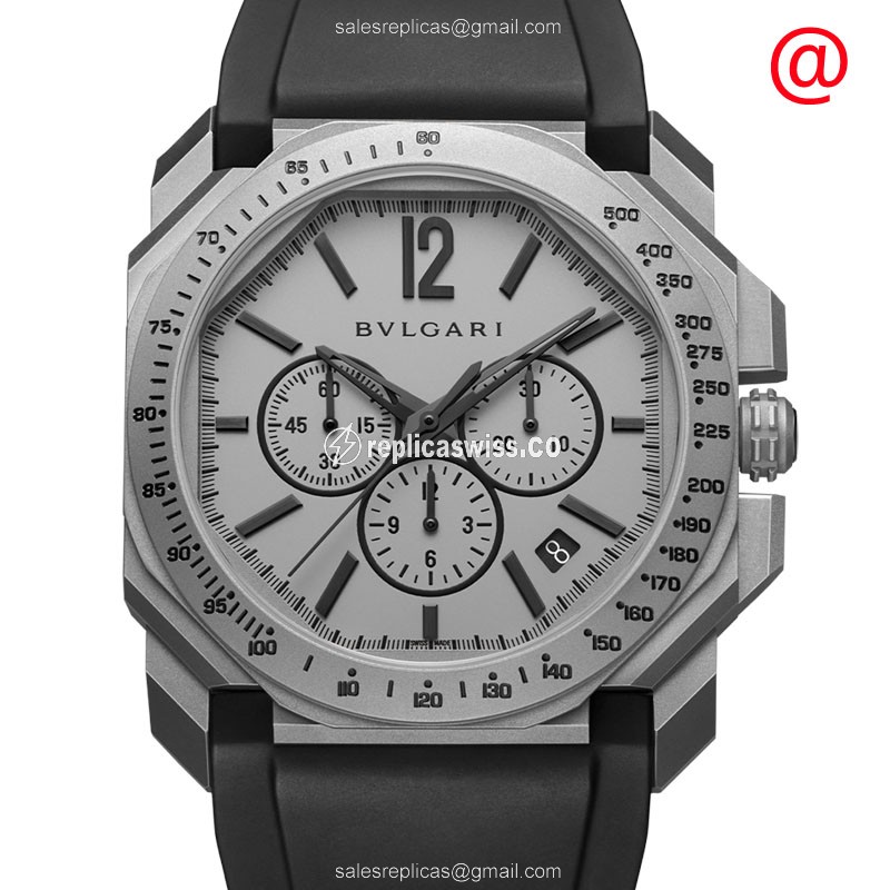 Bulgari Octo Velocissimo Replica in Titanium Case with Automatic Movement Gray Dial Watch