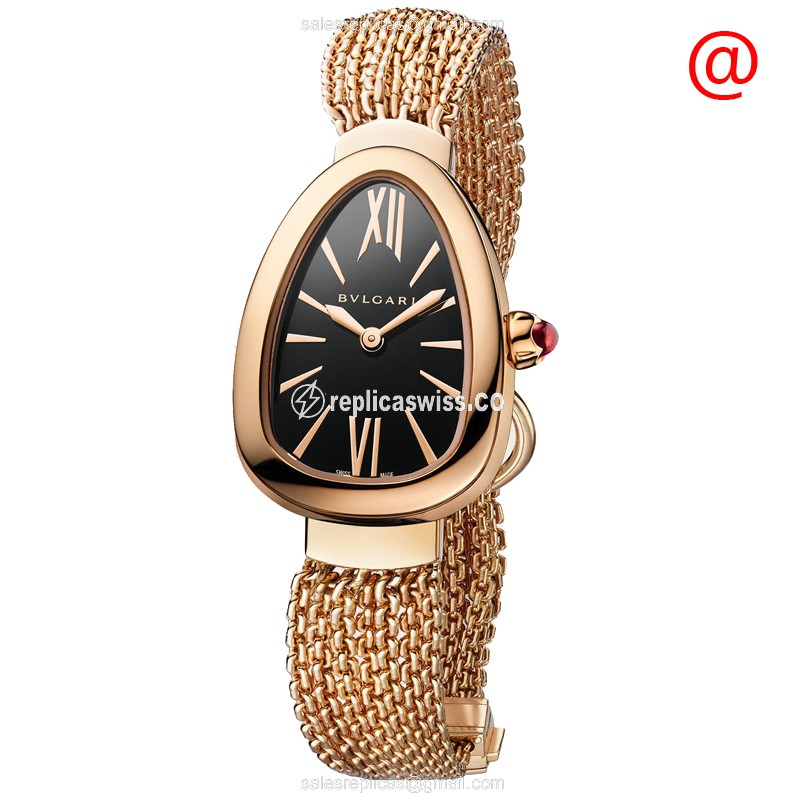 Bulgari Serpenti 102728 Replica, Black Dial, 18kt Gold Case & Strap Watch
