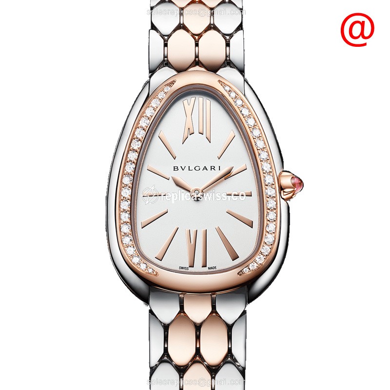 Bulgari Serpenti Seduttori Quartz Replica | White Dial, 18kt Gold Case & Band Watch