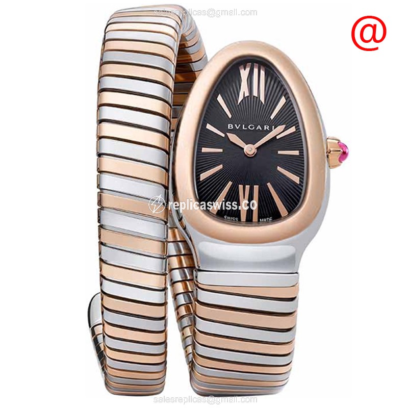 Bulgari Serpenti Tubogas 102123 Replica in Black Dial & 18kt Gold Case Watch