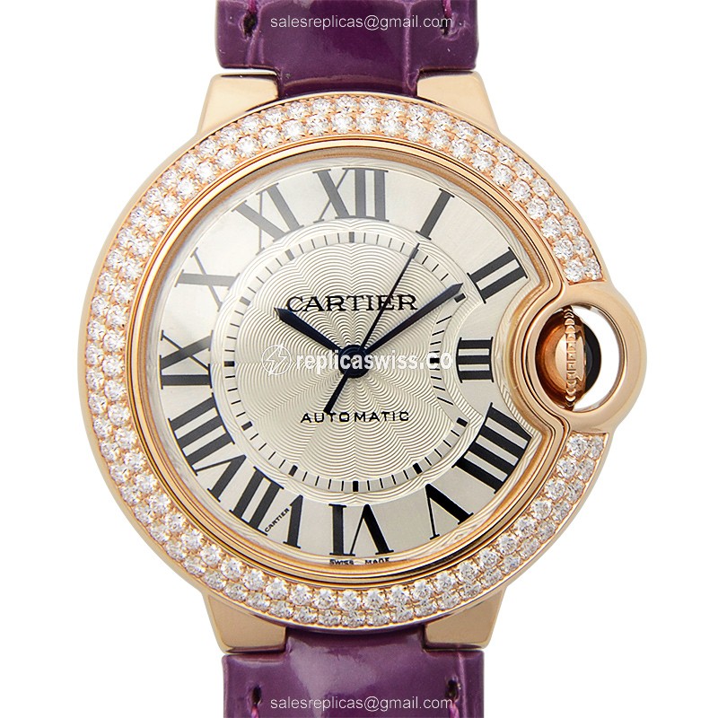 Cartier Ballon Bleu WE902066 Replica: Automatic Movement, 18kt Rose Gold Case, White Dial Watch