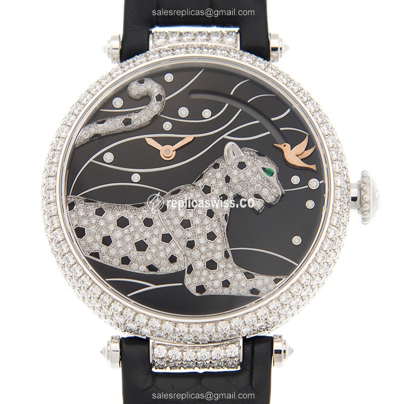 Cartier HPI00776 PANTHeRE DE CARTIER Manual Wind 18kt White Gold & Diamond