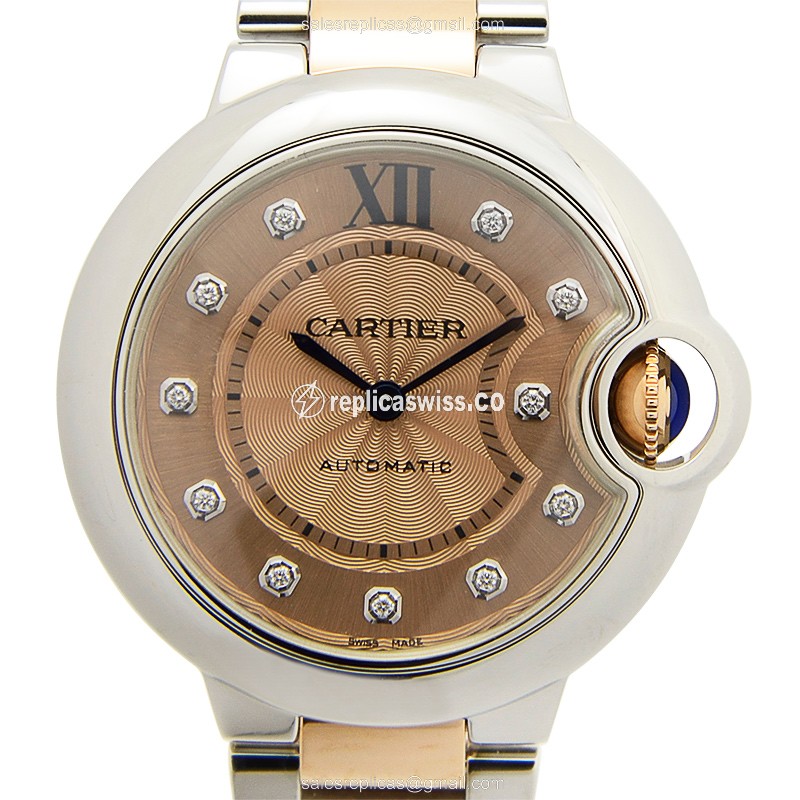 Cartier W3BB0002 BALLON BLEU | Gold Dial | Automatic Movement | Premium Magic Gold Strap Watch