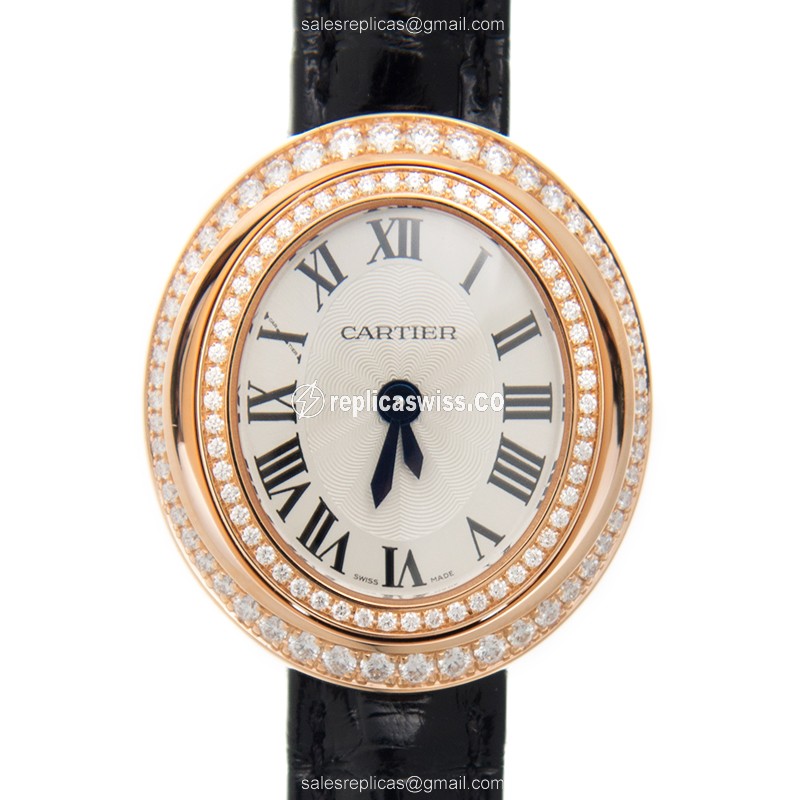 Cartier WJHY0003 Hypnose Replica | Swiss Quartz | 18kt Rose Gold Case | White Dial Watch