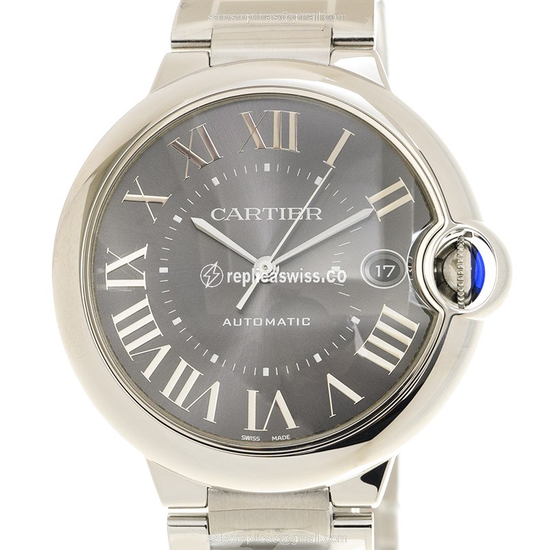 Cartier WSBB0060 Ballon Bleu Replica in Stainless Steel & Dark Grey Dial Watch