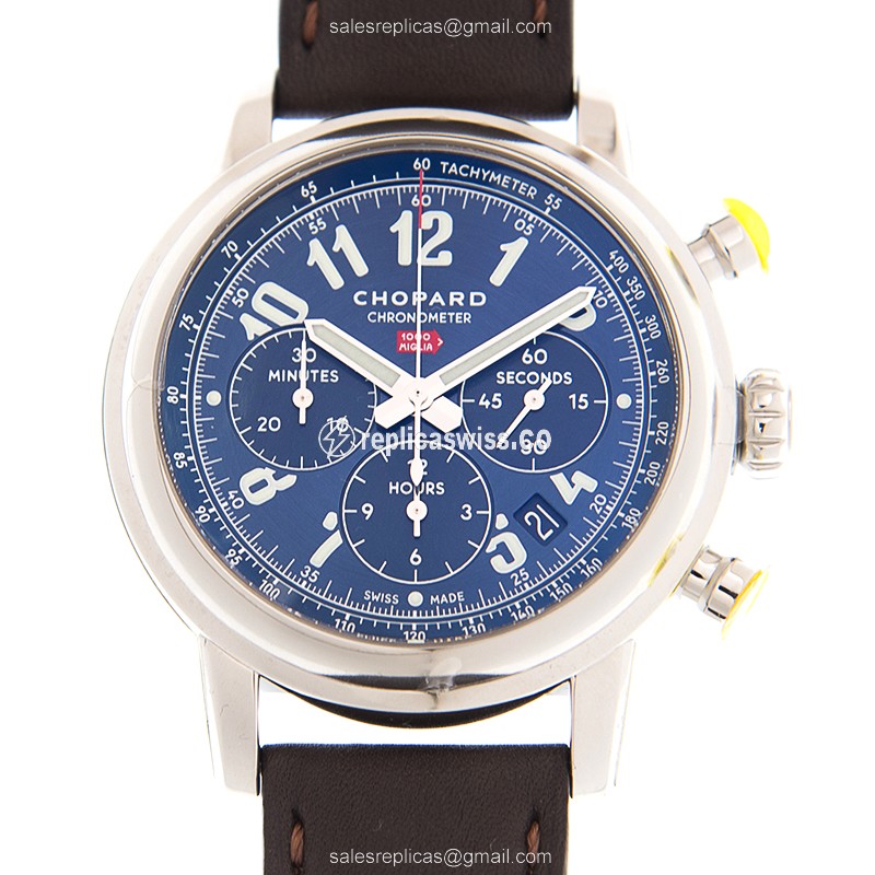 Chopard 168589-3003 MILLE MIGLIA GT XL: Blue Dial Automatic Steel Case with Alligator Brown Strap