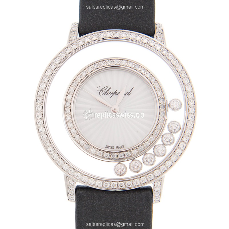 Chopard 209429-1201 Happy Diamonds Replica, Silver Dial, Quartz Movement Watch