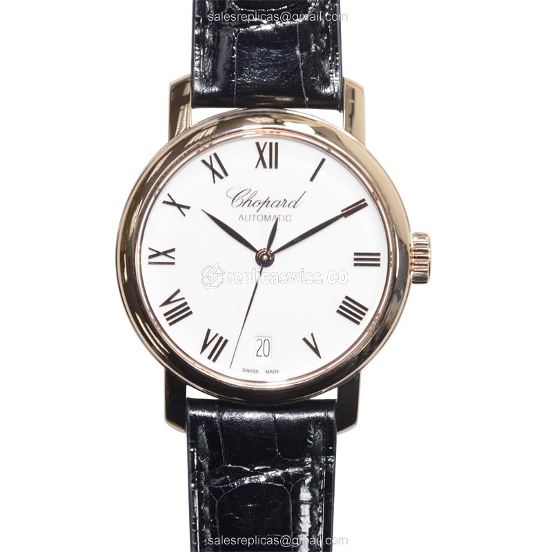 Chopard Classic 124200-5001 Replica in 18kt Rose Gold, Automatic Movement & White Dial Watch