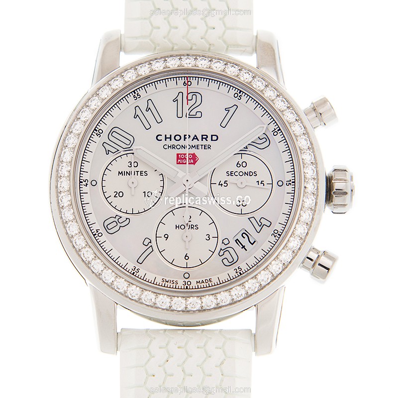 Chopard Classic Chronograph 178588-3001 Replica | Automatic Movement, White Dial & Rubber Strap