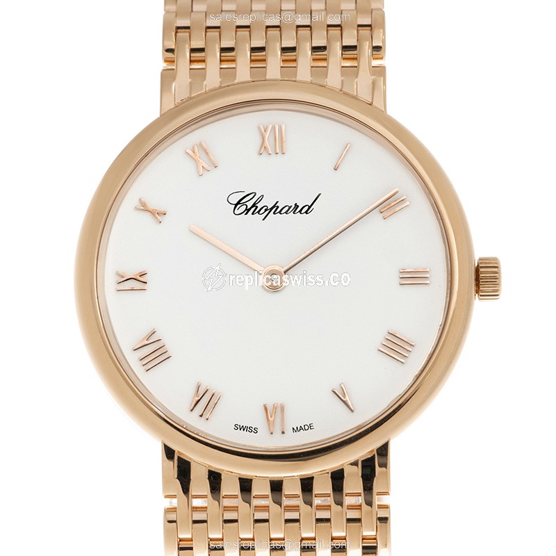 Chopard Classique 119392-5001 Replica | White Dial | 18kt Gold Case & Strap Watch
