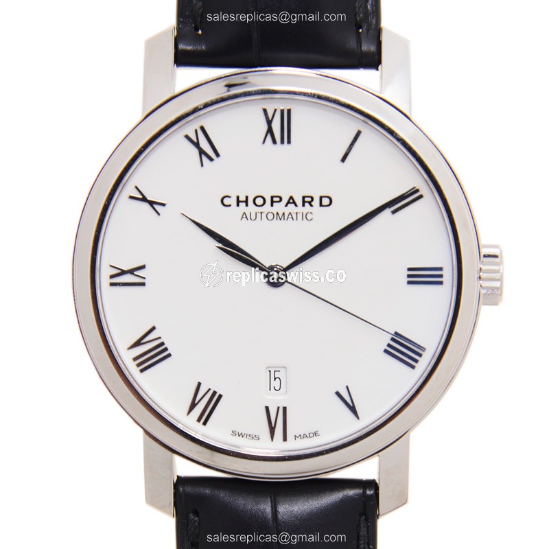 Chopard CLASSIQUE 161278-1001 Replica in 18kt White Gold, Automatic Movement & White Dial Watch