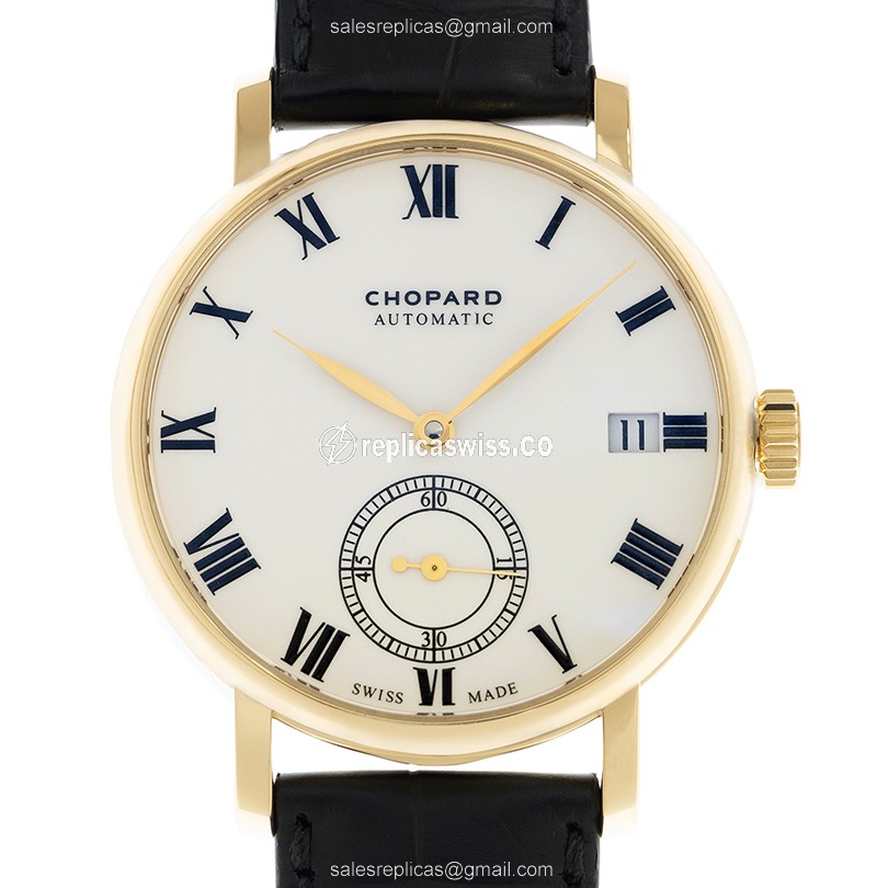 Chopard CLASSIQUE 161289-0001 Replica, Automatic Movement, 18kt Gold Case, White Dial Watch