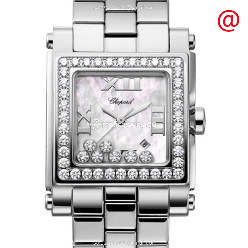 Chopard Happy Sport 278505-2001 Replica with White Dial & Silver Steel Strap Watch