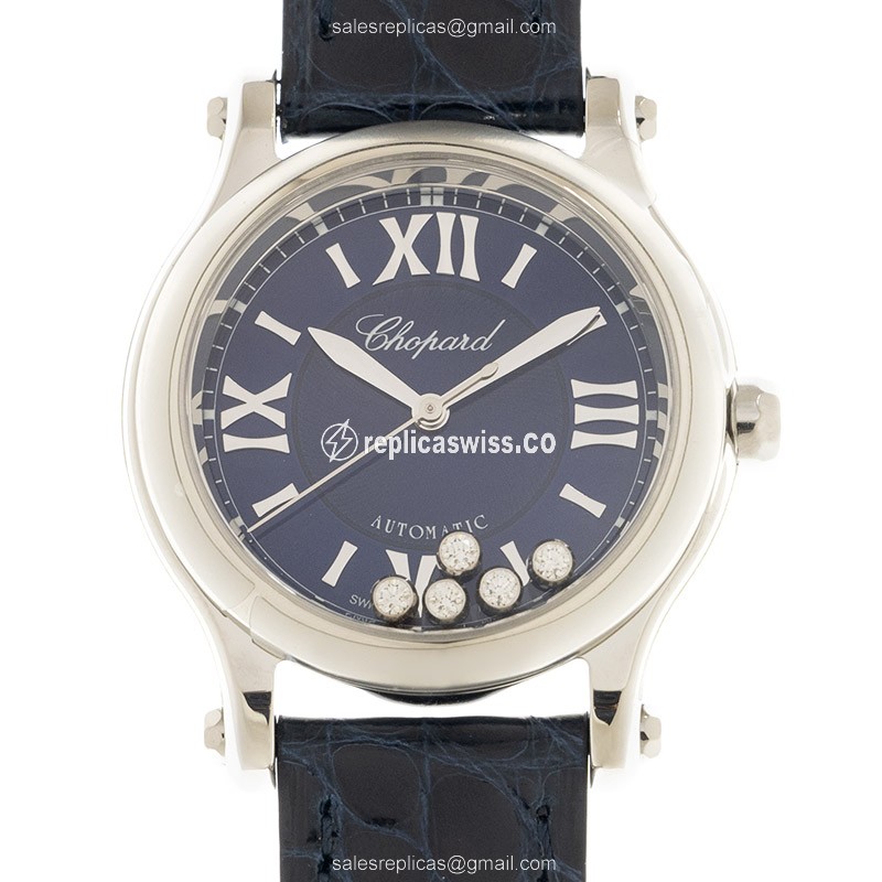 Chopard Happy Sport 278573-3016 Blue Dial, Automatic, Stainless Steel Case with Blue Alligator