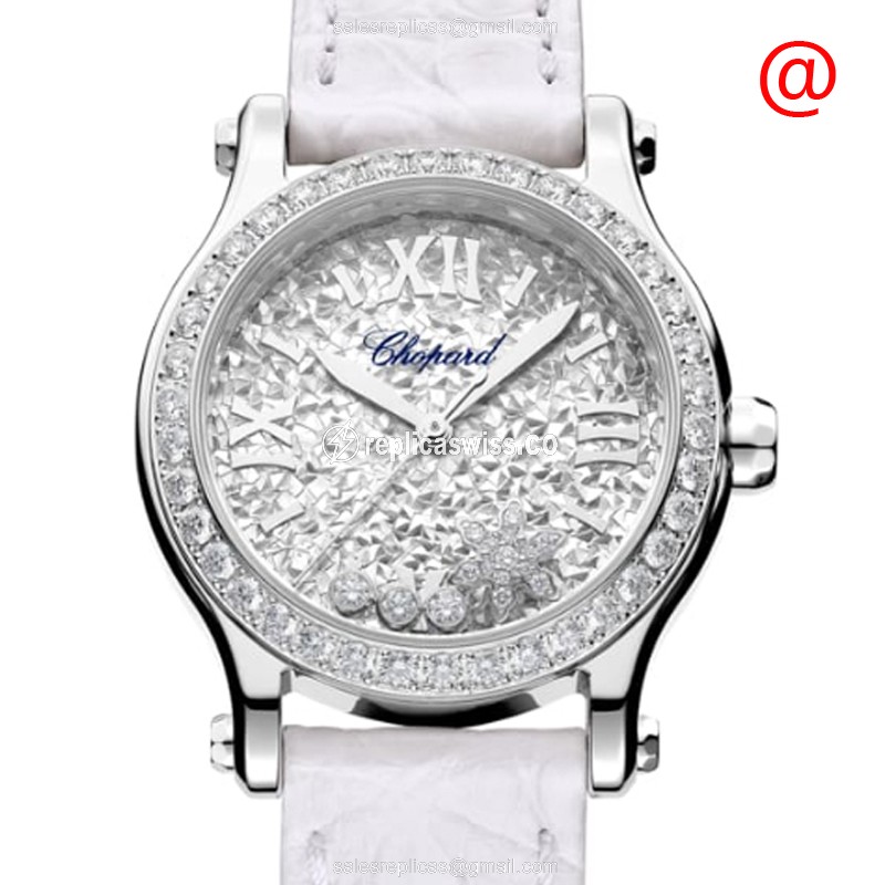 Chopard Happy Sport Replica in Silver Dial & Stainless Steel, Automatic Movement, Alligator Strap