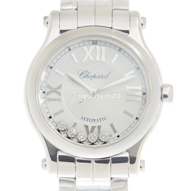 Chopard Happy Sport Replica in Stainless Steel Case with Automatic Movement Silver Dial Watch