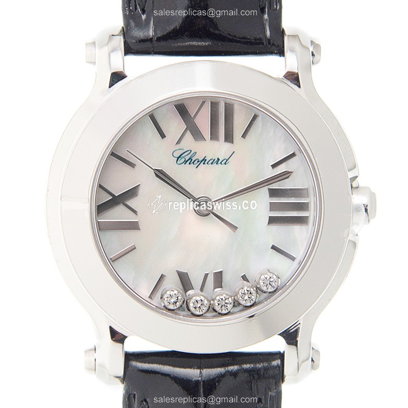 Chopard Happy Sport Replica with White Dial & Stainless Steel Case, Automatic Movement Watch
